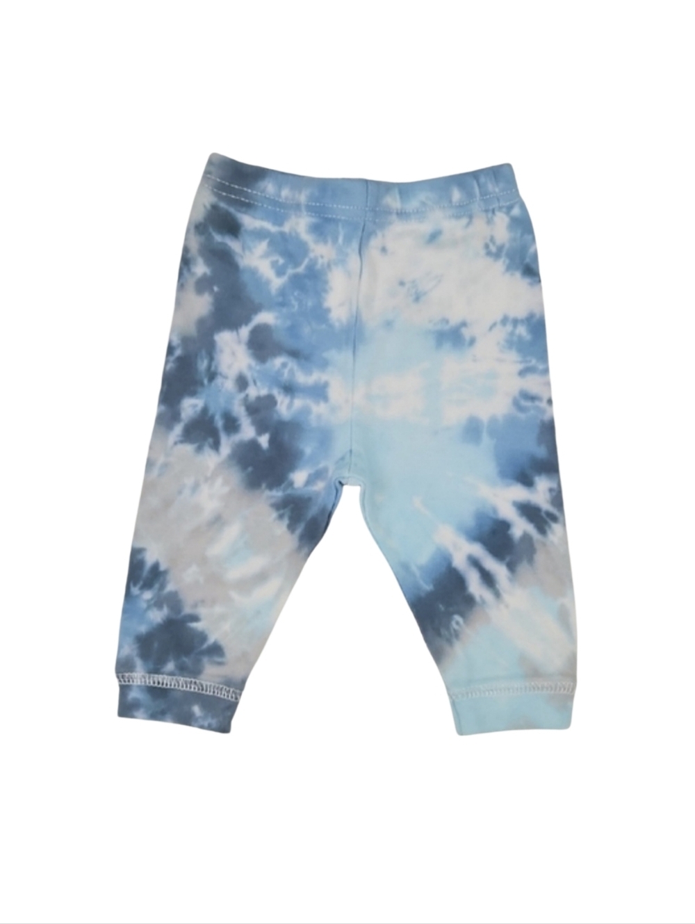 3 Months Baby Blue & Gray Tye Die Casual Pants Elastic Waist Joggers 3M Mos